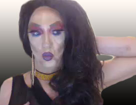 Pic of Beautiful Transgender Girl Modeling 80's Rocker