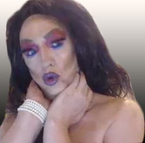 Pic of Beautiful Transgender Girl Modeling 80's Rocker