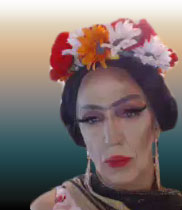 Pic of Beautiful Transgender Girl Modeling Frida Kahlo