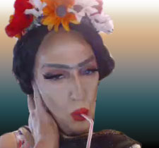 Pic of Beautiful Transgender Girl Modeling Frida Kahlo