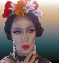 Pic of Beautiful Transgender Girl Modeling Frida Kahlo