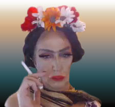 Pic of Beautiful Transgender Girl Modeling Frida Kahlo