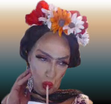 Pic of Beautiful Transgender Girl Modeling Frida Kahlo