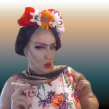 Pic of Beautiful Transgender Girl Modeling Frida Kahlo