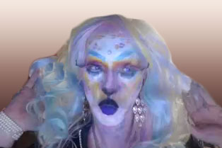 Pic of Beautiful Transgender Girl Modeling Halloween Snow Leopard