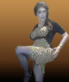 Pic of Beautiful Transgender Girl Modeling Leopard Dress