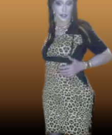 Pic of Beautiful Transgender Girl Modeling Leopard Dress