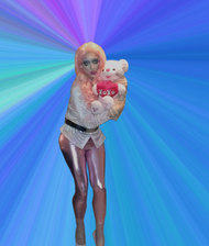 Pic of Beautiful Transgender Girl Modeling Pink Plastic Doll