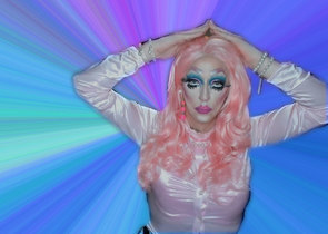 Pic of Beautiful Transgender Girl Modeling Pink Plastic Doll