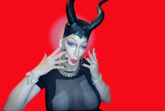 Pic of Beautiful Transgender Girl Modeling Maleficent