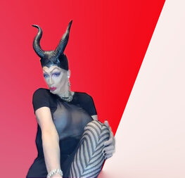 Pic of Beautiful Transgender Girl Modeling Maleficent