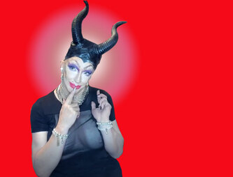 Pic of Beautiful Transgender Girl Modeling Maleficent