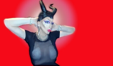 Pic of Beautiful Transgender Girl Modeling Maleficent