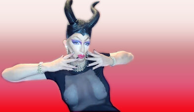 Pic of Beautiful Transgender Girl Modeling Maleficent