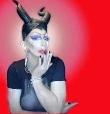 Pic of Beautiful Transgender Girl Modeling Maleficent