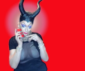 Pic of Beautiful Transgender Girl Modeling Maleficent