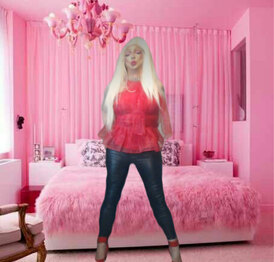 Pic of Beautiful Transgender Girl Modeling Valentine for SheDaddy