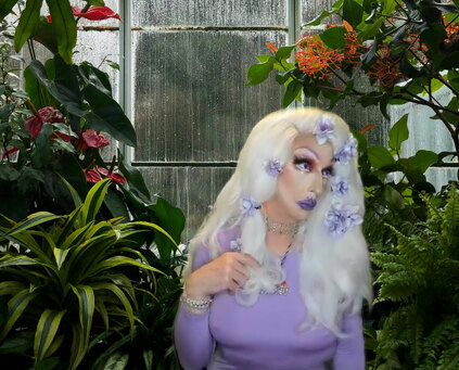 Pic of Beautiful Transgender Girl Modeling Purple Rain