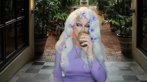 Pic of Beautiful Transgender Girl Modeling Purple Rain