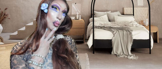 Pic of Beautiful Transgender Girl Modeling Leopard Pammy in Bedroom