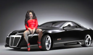 Pic of Beautiful Transgender Girl Modeling Car Model