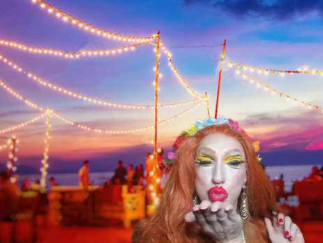 Pic of Beautiful Transgender Girl Modeling Summer Beach Party
