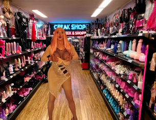 Pic of Beautiful Transgender Girl Modeling Pammy Sexshop Tour