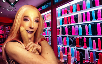 Pic of Beautiful Transgender Girl Modeling Pammy Sexshop Tour