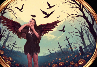 Pic of Beautiful Transgender Girl Modeling Fallen Angel