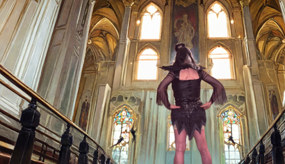 Pic of Beautiful Transgender Girl Modeling Fallen Angel