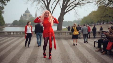 Pic of Beautiful Transgender Girl Modeling Valentine's Day