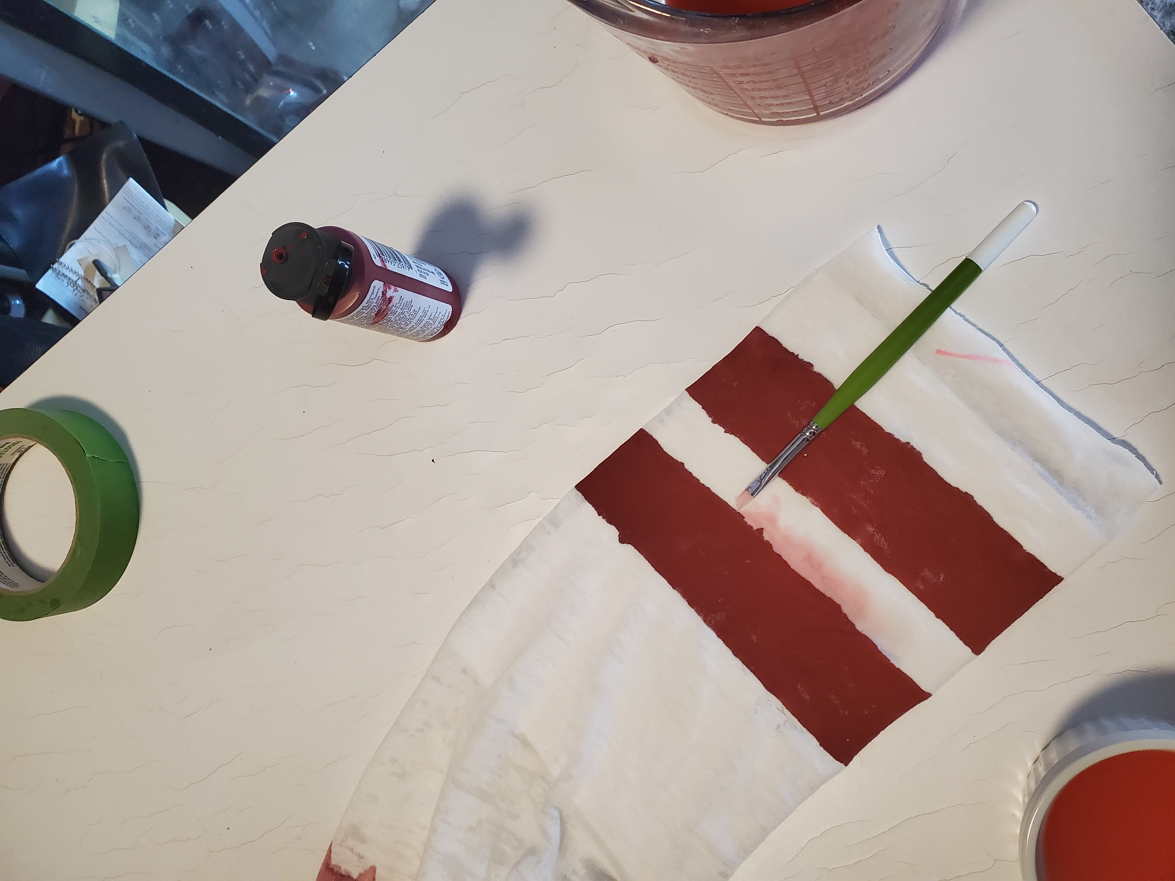In progress - red smudge