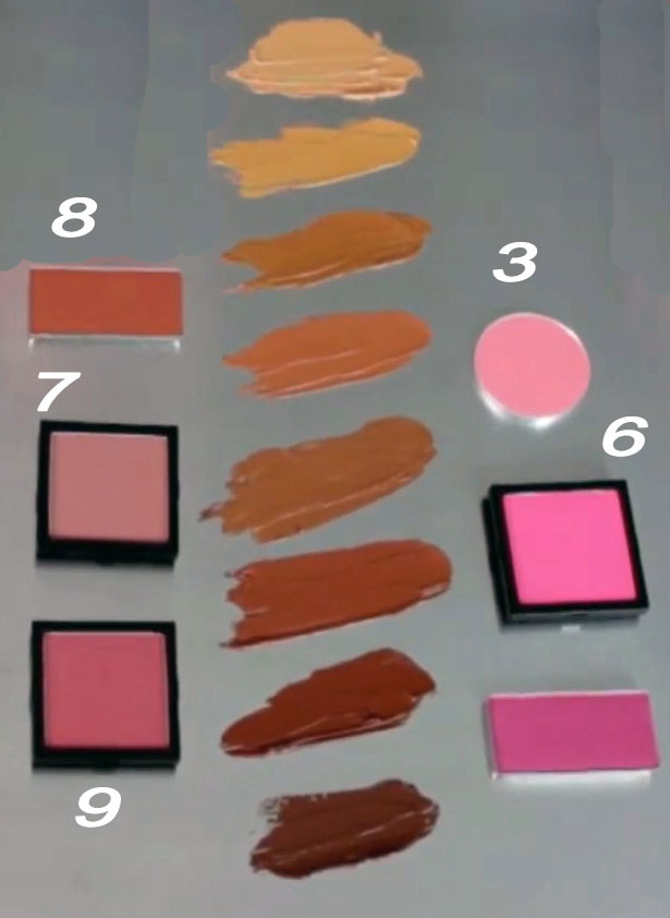 Best blushes for bronze/ebony skin tones.
