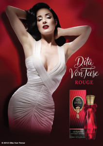Dita Von Teese ad campaign photo.